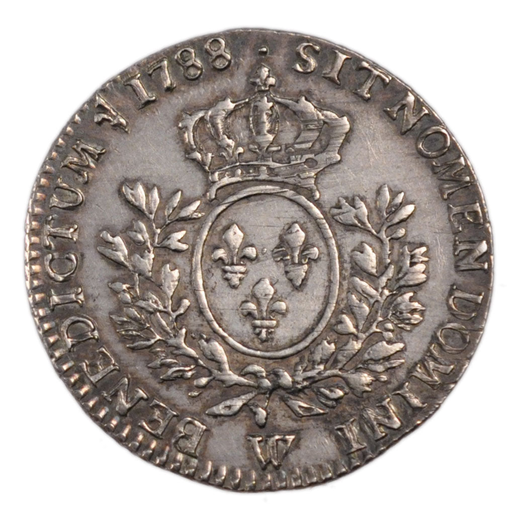 FRANCE, 1/5 Écu, 24 Sols, 1/5 ECU, 1788, Lille, KM #569.13, AU(55-58), Silver, .