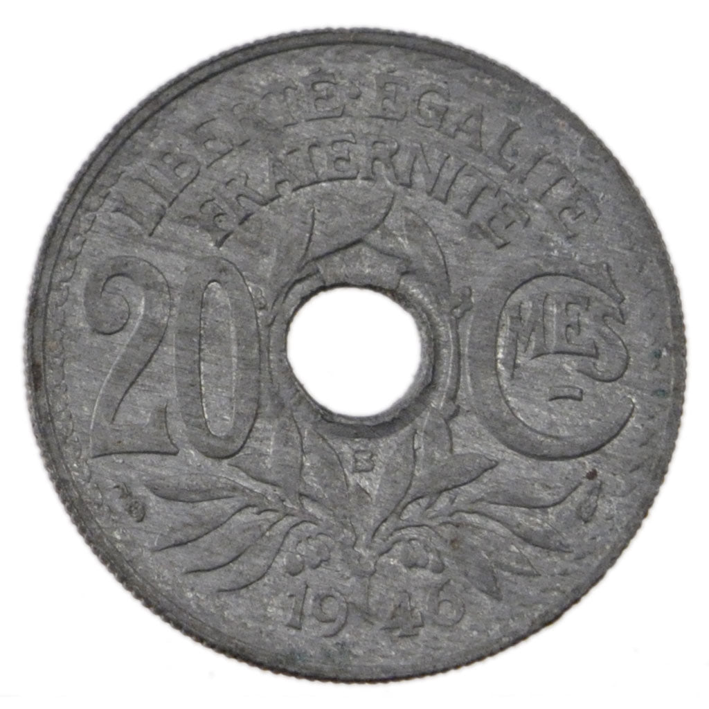 FRANCE, Lindauer, 20 Centimes, 1946, Beaumont - Le Roger, KM #907.2, AU(50-53),.