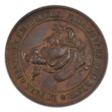 FRANCE, 10 Centimes, 1870, MS(60-62), Bronze, 13.00