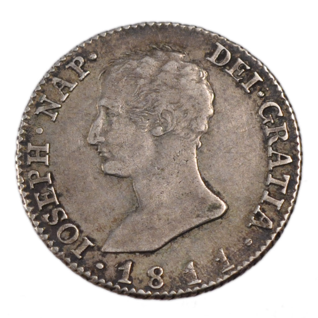 Spain, 4 Réales, 1811, Madrid, KM #540.1, EF(40-45), Silver, 5.90