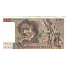 France, 100 Francs, 1990, C.221, EF(40-45), Fayette:69bis.7, KM:154e