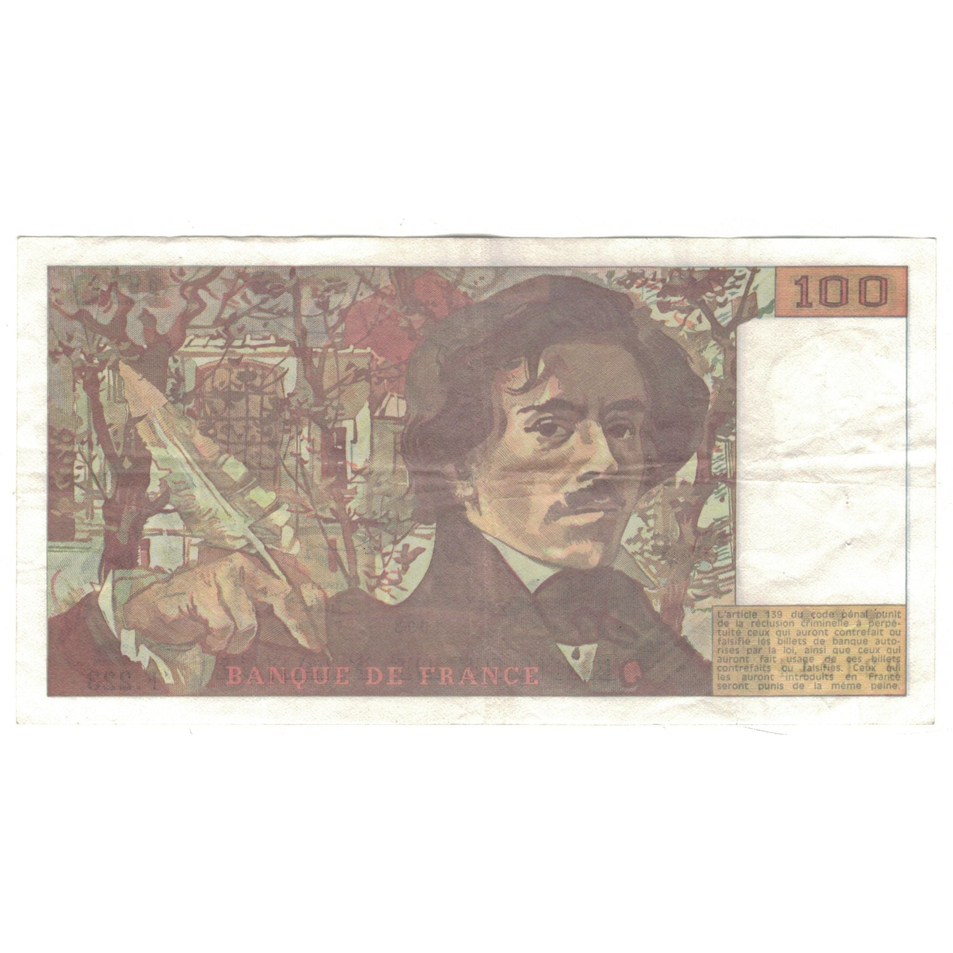 Francia, 100 Francs, 1990, F.223, MB+, Fayette:69bis.7, KM:154e