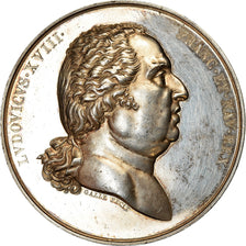 França, Medal, Louis XVIII, Entrée du Roi à Paris, História, 1814, Galle
