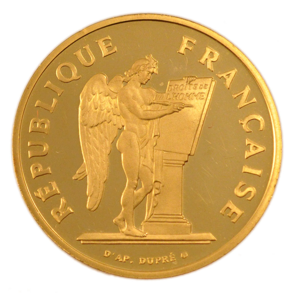 FRANCE, 100 Francs, 1989, MS(65-70), Gold, Gadoury #904, 17.00