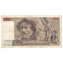 França, 100 Francs, Delacroix, 1993, K.228, VG(8-10), Fayette:69bis.8, KM:154g