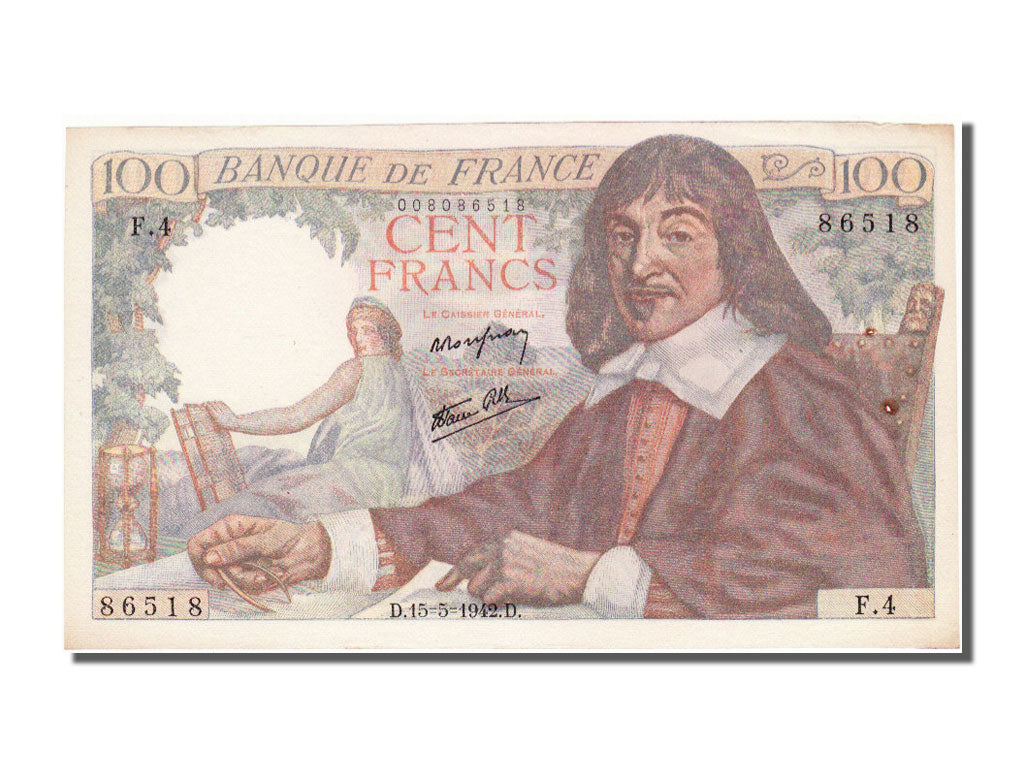 100 Francs Descartes type 1942