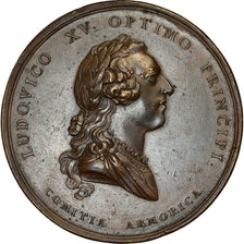 France, Médaille, Louis XV, Saint-Cast, 1758, Cuivre, R.Filius, TTB+