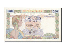 Geldschein, Frankreich, 500 Francs, 500 F 1940-1944 ''La Paix'', 1940