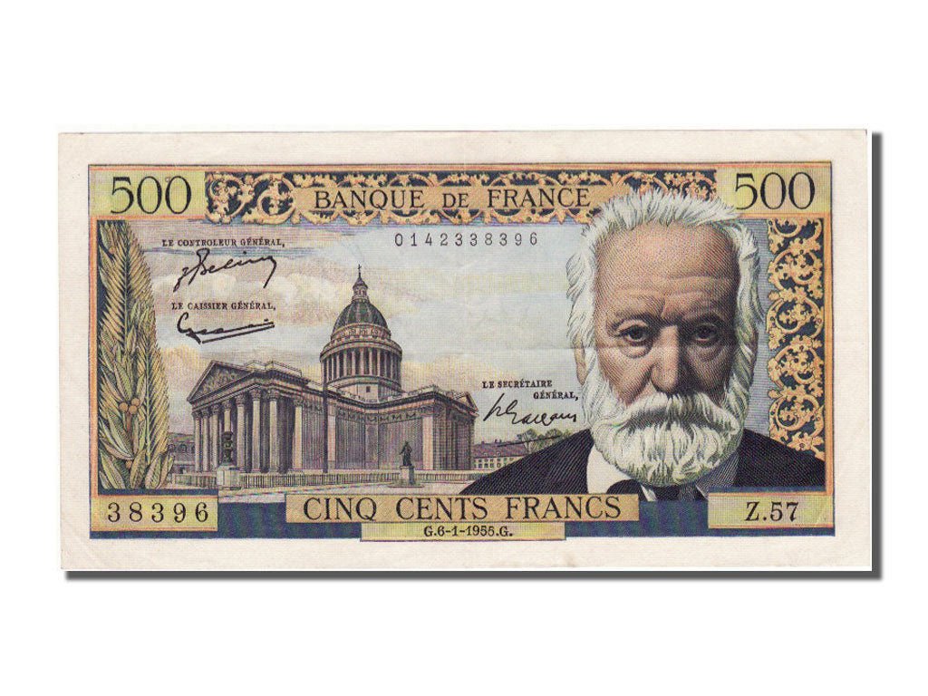 FRANCE, 500 Francs, 1955, KM #133a, 1955-01-06, AU(50-53), Fayette #35.4