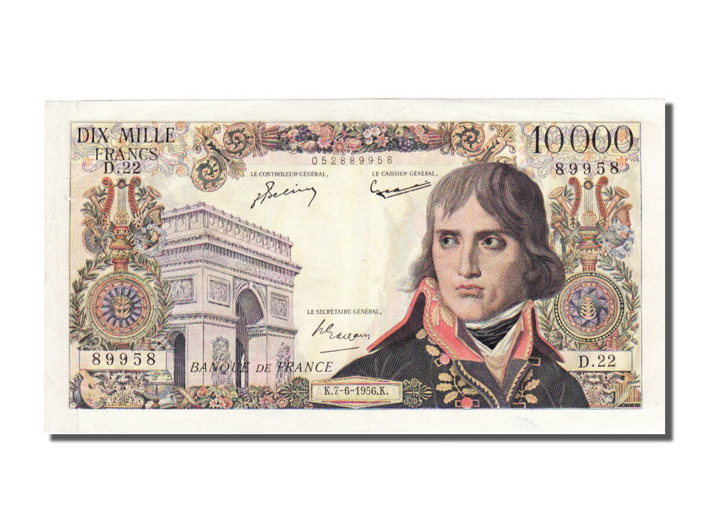 FRANCE, 10000 Francs, 10 000 F 1955-1958 ''Bonaparte'', 1956, 1956-06-07,...