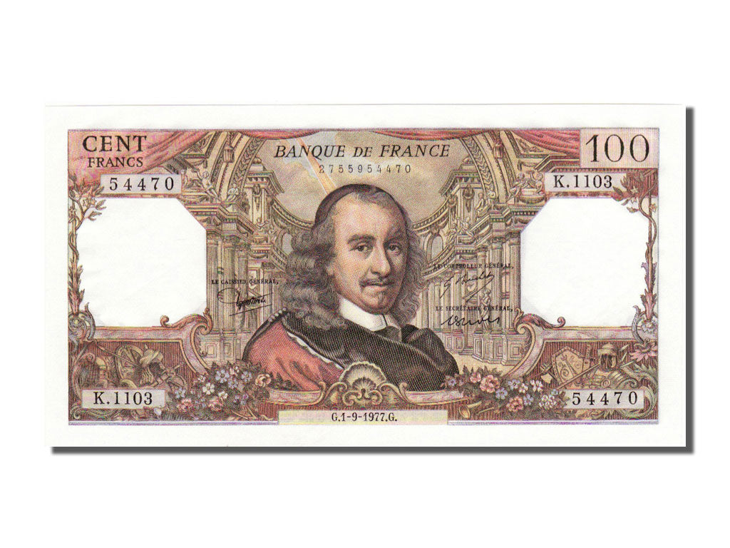 France, 100 Francs, 100 F 1964-1979 ''Corneille'', 1977, KM #149s, 1977-09-01,..