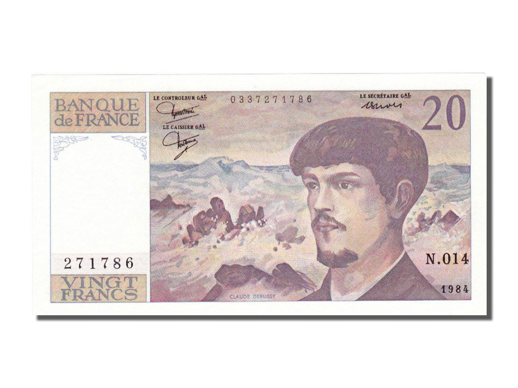 20 Francs Debussy type 1980