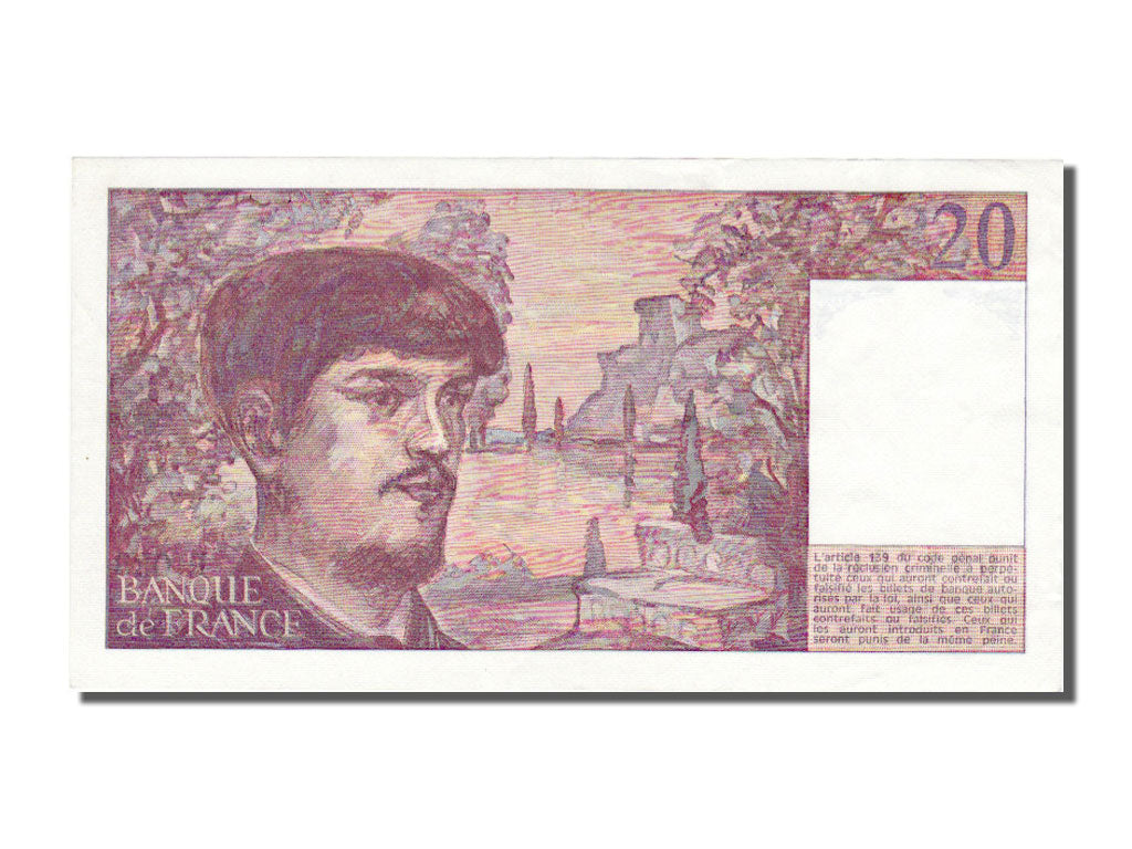 FRANCE, 20 Francs, 1988, KM #151c, AU(55-58), Fayette #66.9