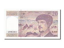 France, 20 Francs, 20 F 1980-1997 ''Debussy'', 1991, KM #151e, UNC(65-70),...