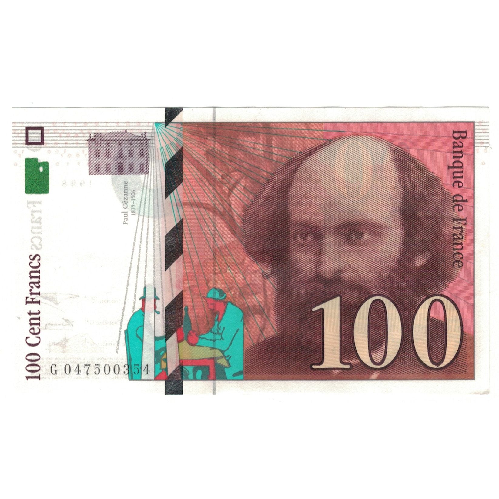 France, 100 Francs, Cézanne, 1998, G047500534, UNC(65-70), Fayette:74.2