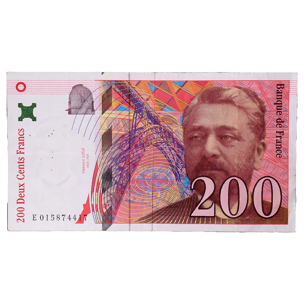Francja, 200 Francs, Eiffel, 1996, E015874417, VF(20-25), Fayette:75.02, KM:159a