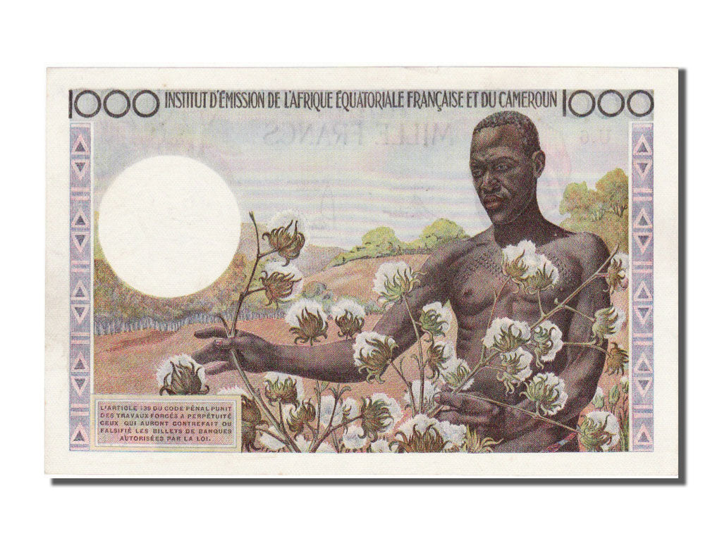 AEF and Cameroon, 1000 Francs, 1957, AU(55-58), U6