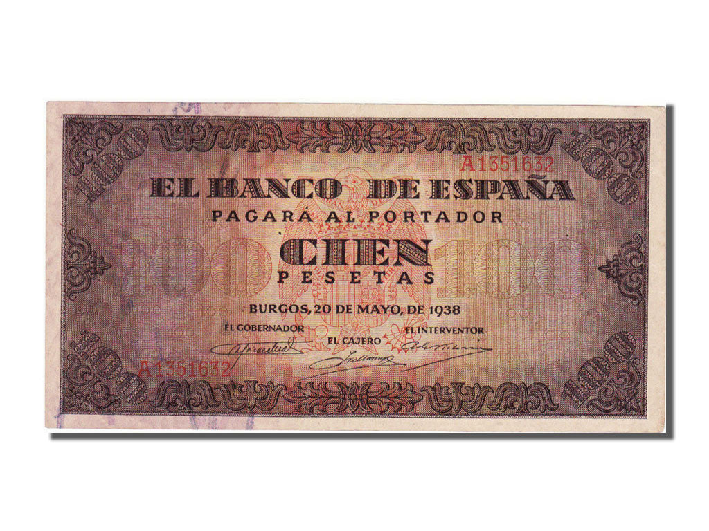 Billete, 100 Pesetas, 1938, España, 1938-05-20, EBC