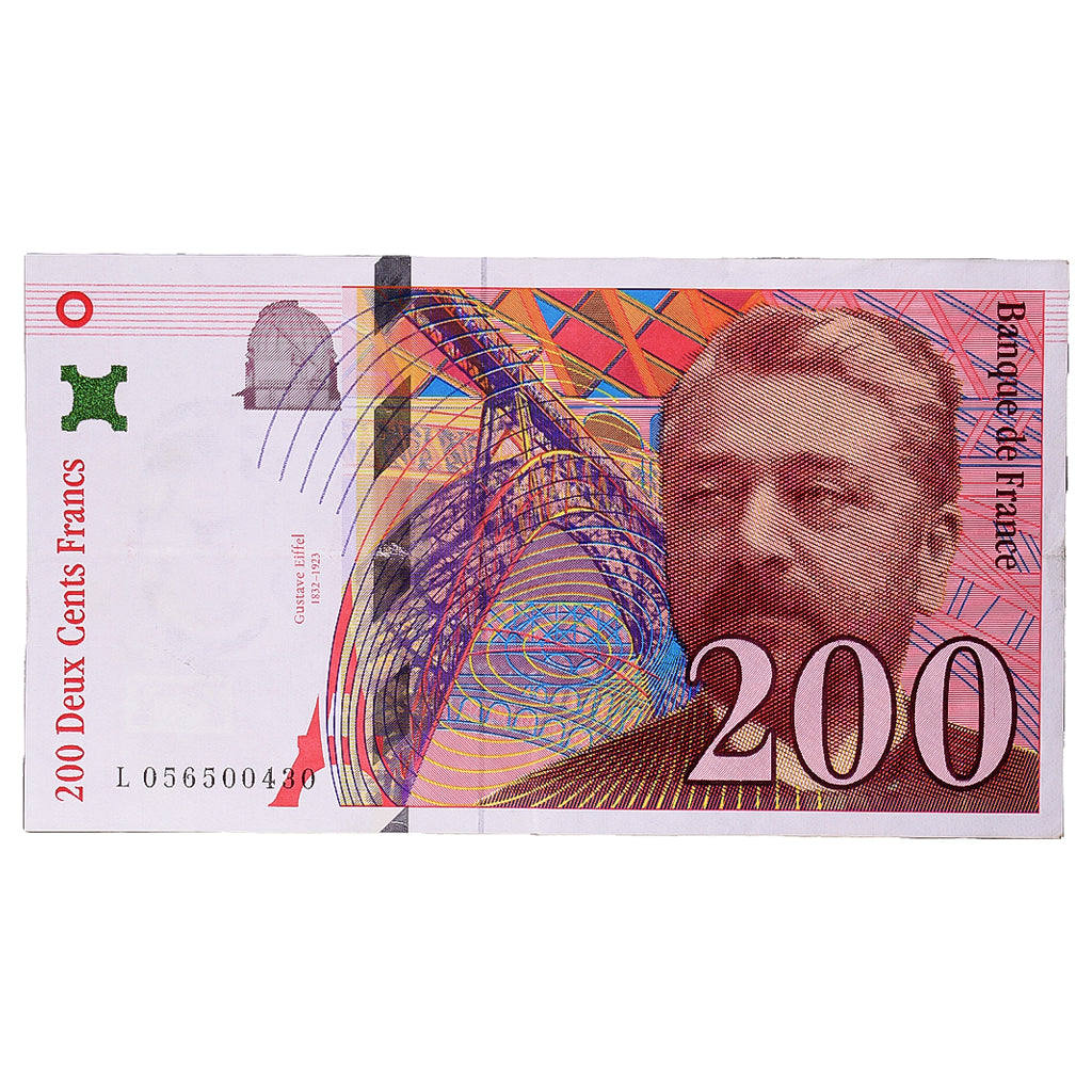 France, 200 Francs, Eiffel, 1997, L056500430, VF(30-35), Fayette:75.4b, KM:159b