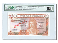Banconote, Gibilterra, 20 Pounds, 1975, KM:23a, 1975-11-20, graded, PMG