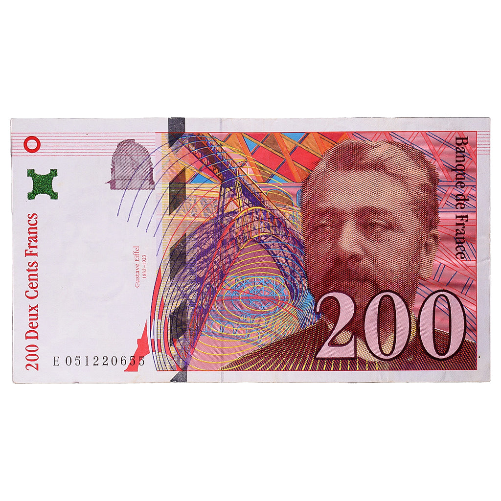France, 200 Francs, Eiffel, 1997, E051220655, VF(20-25), Fayette:75.4b, KM:159b
