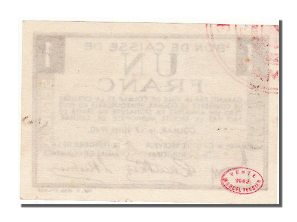 Banknote, 1 Franc, 1940, France, UNC(65-70)