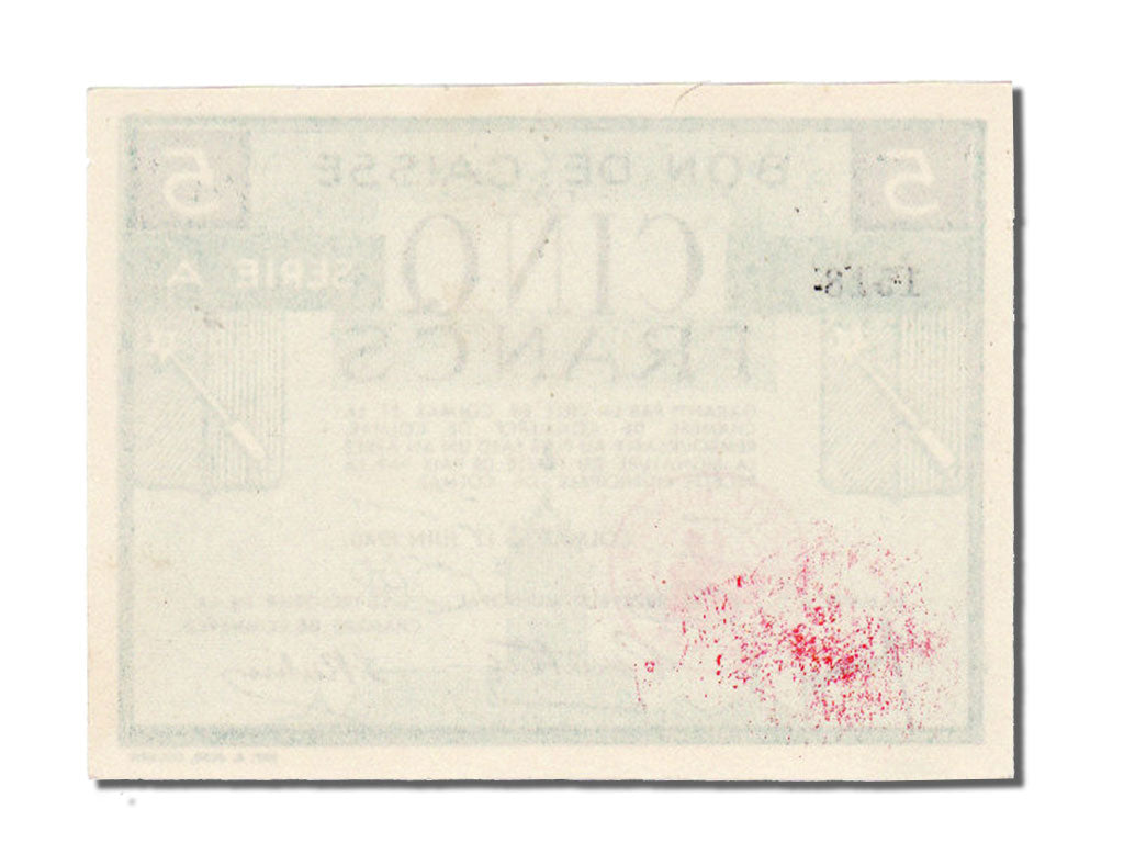 FRANCE, 5 Francs, 5 Francs, 1940, 1940-06-17, UNC(65-70)