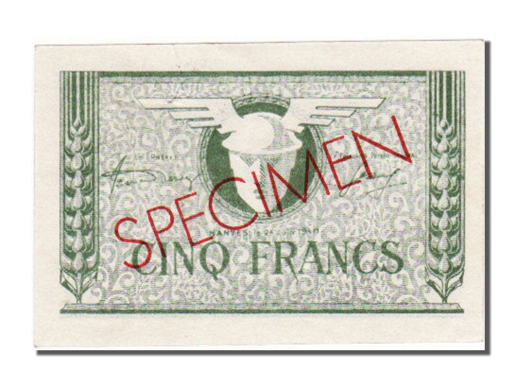 FRANCE, 5 Francs, 5 Francs, 1940, 1940-06-24, AU(55-58)