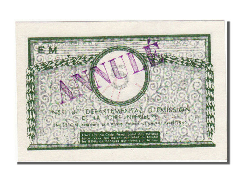 FRANCE, 5 Francs, 5 Francs, 1940, 1940-06-24, AU(55-58)