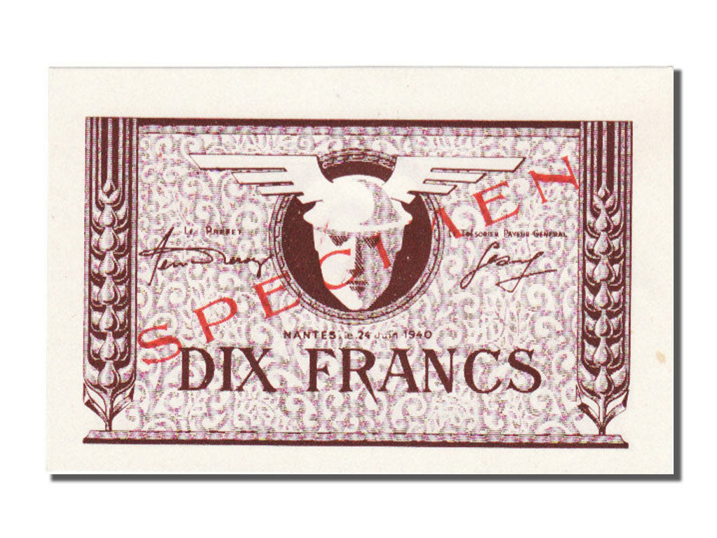 Banknote, 10 Francs, 1940, France, UNC(65-70)