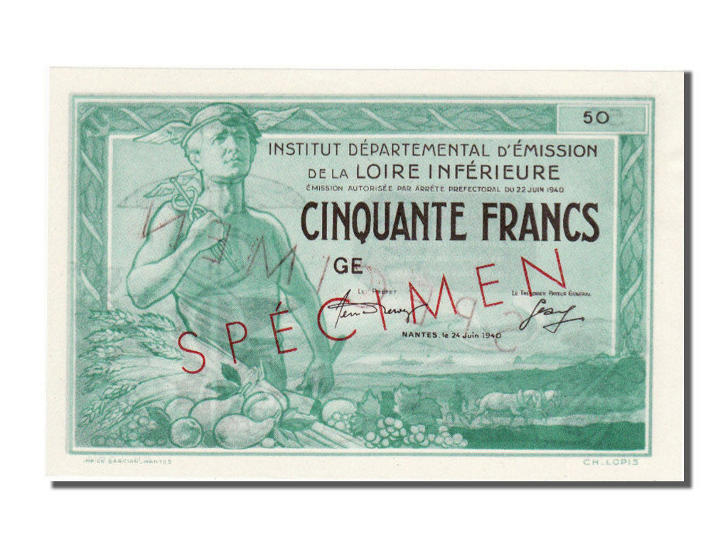 Banknote, 50 Francs, 1940, France, UNC(65-70)