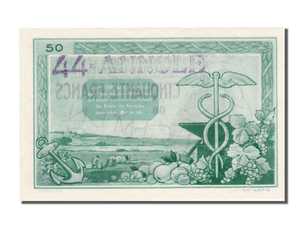 FRANCE, 50 Francs, 50 Francs, 1940, 1940-06-24, UNC(60-62)