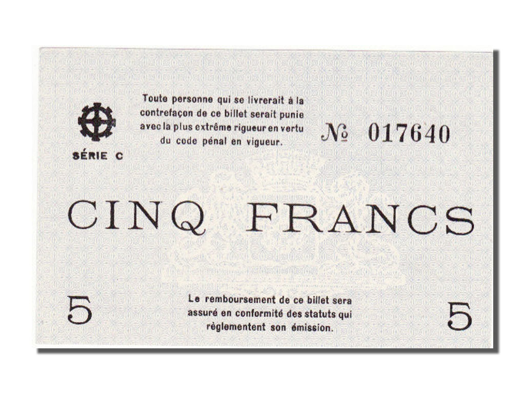 Geldschein, Frankreich, 5 Francs, 1940, UNZ