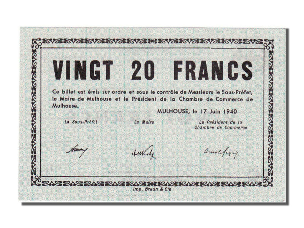 Banknote, 20 Francs, 1940, France, UNC(65-70)