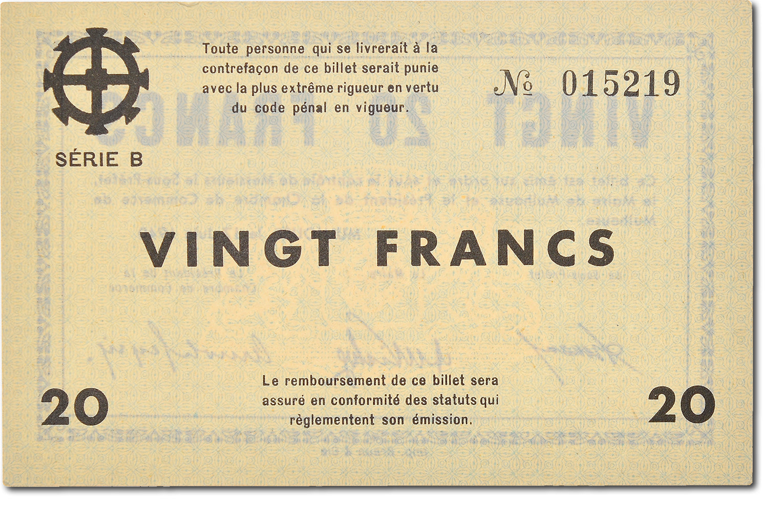 Banknote, 20 Francs, 1940, France, UNC(65-70)