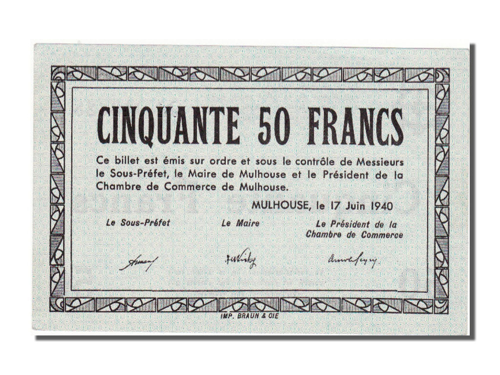 Banknote, 50 Francs, 1940, France, UNC(65-70)