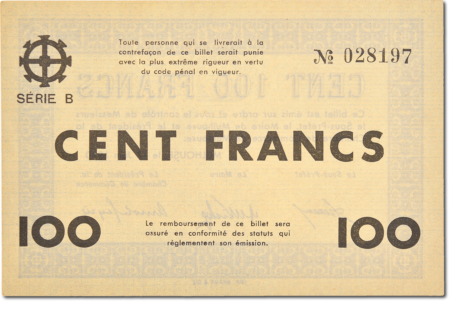 Banknote, 100 Francs, 1940, France, UNC(65-70)