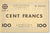 Biljet, 100 Francs, 1940, Frankrijk, NIEUW