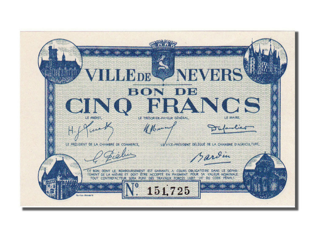 Banknote, 5 Francs, 1940, France, UNC(65-70)