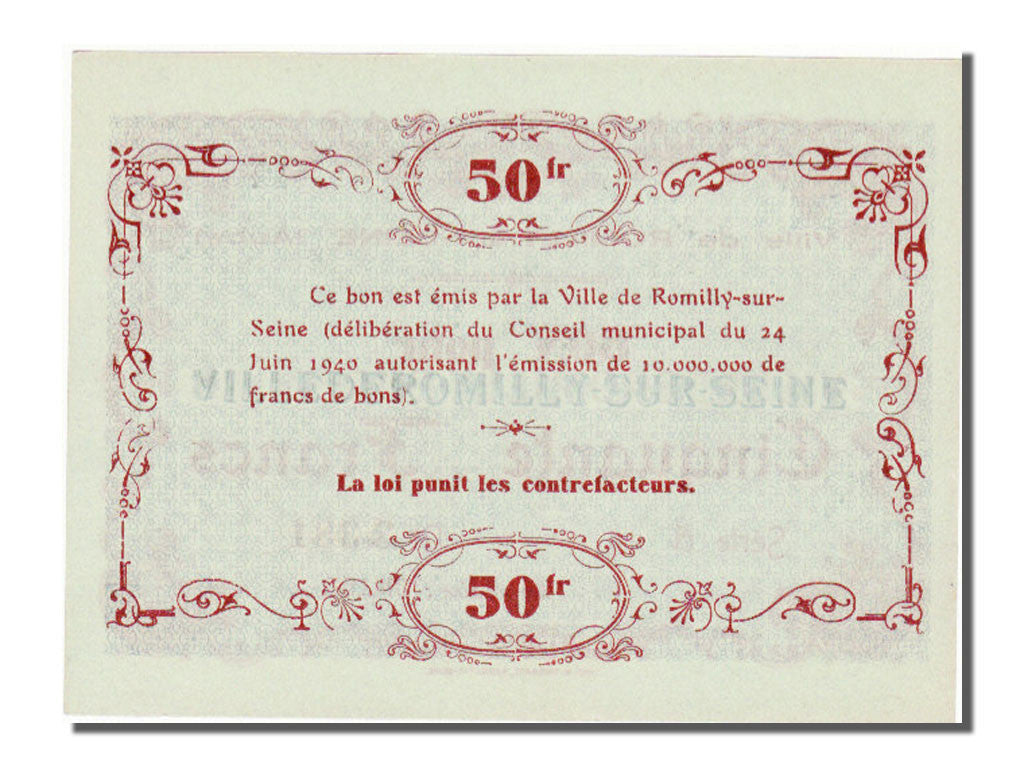 Biljet, 50 Francs, 1940, Frankrijk, NIEUW