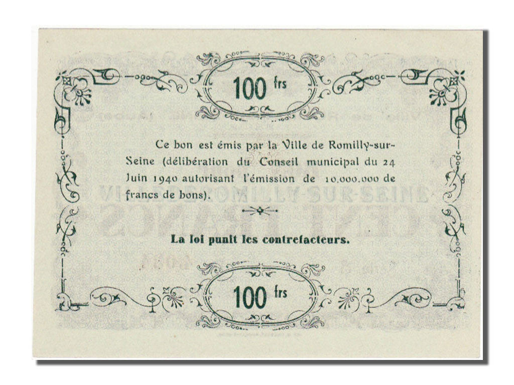 Banknote, 100 Francs, 1940, France, UNC(65-70)
