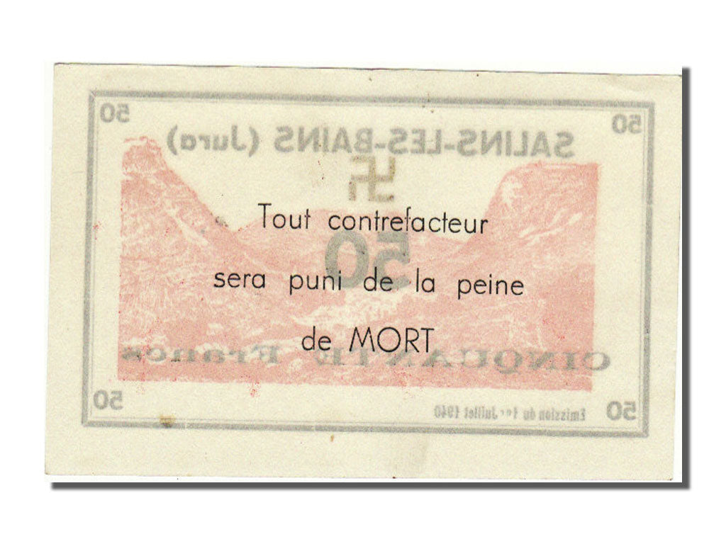 FRANCE, 50 Francs, 50 Francs, 1940, 1940-07-01, UNC(65-70)