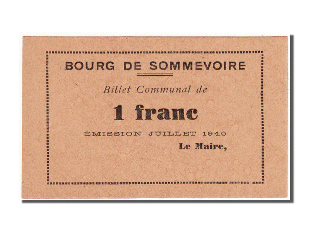 Banknote, 1 Franc, 1940, France, UNC(65-70)