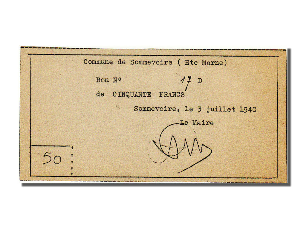 FRANCE, 50 Francs, 50 Francs, 1940, 1940-07-03, UNC(65-70)
