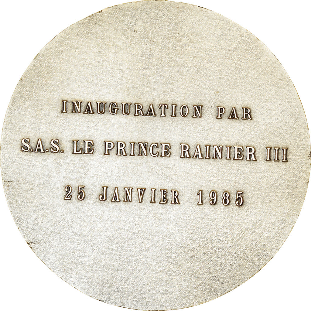 Monaco, Médaille, Stade Louis II, Inauguration par le Prince Rainier III, 1985