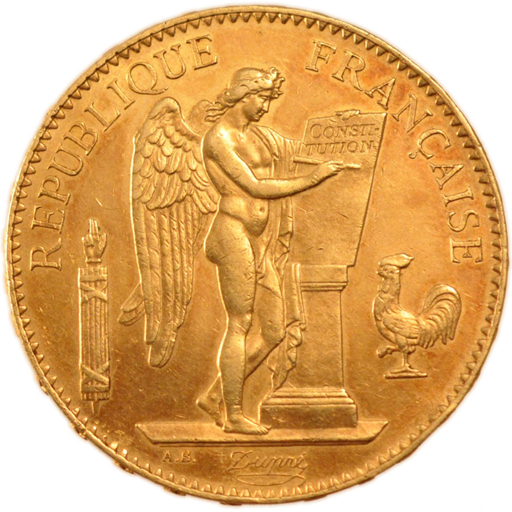 FRANCE, Génie, 100 Francs, 1879, Paris, KM #832, AU(55-58), Gold, Gadoury #1137,