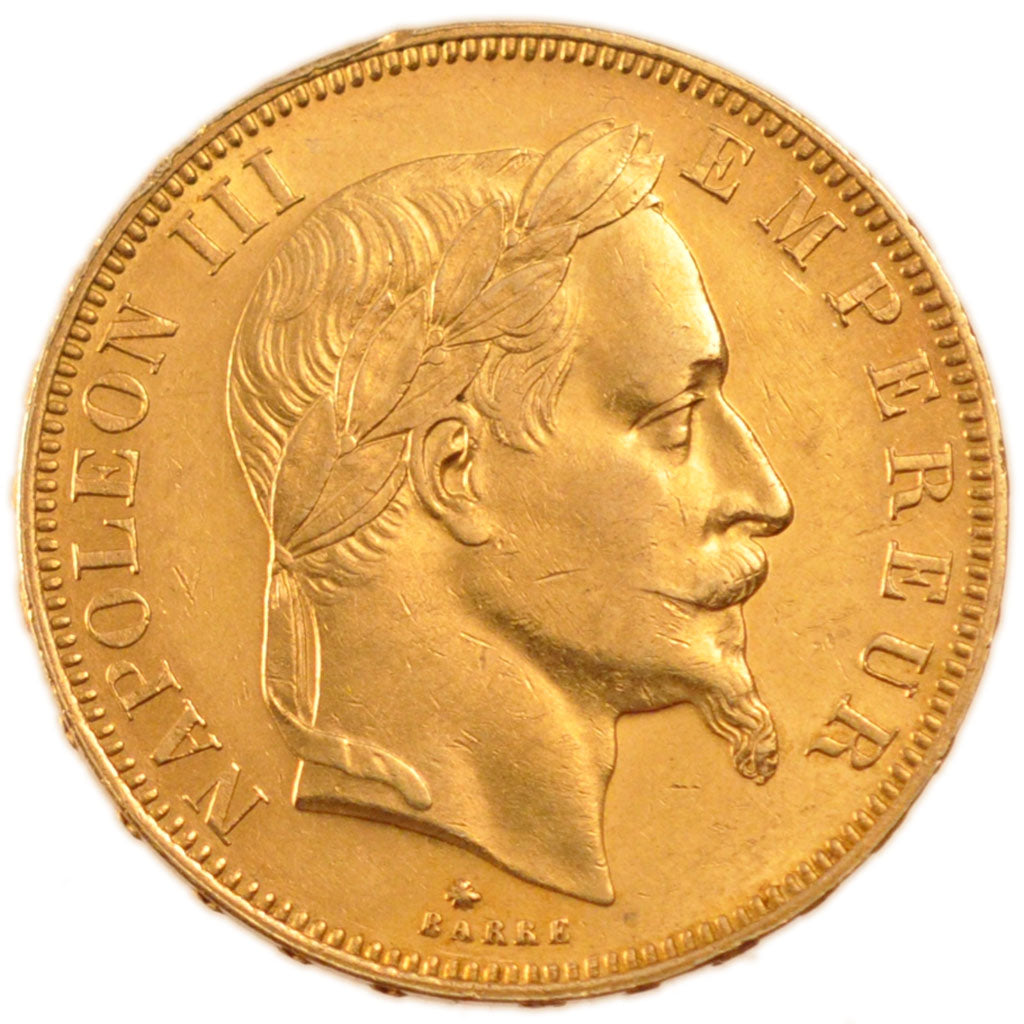 FRANCE, Napoléon III, 50 Francs, 1864, Paris, MS(60-62), Gold, 16.10