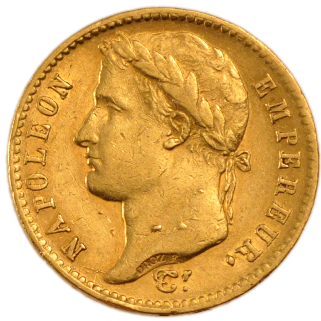 FRANCE, Napoléon I, 20 Francs, 1812, Paris, EF(40-45), Gold, Gadoury #1025, 6.40