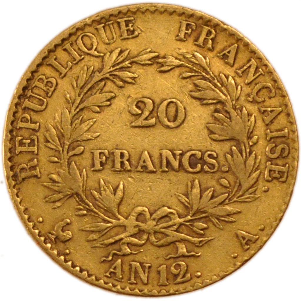 FRANCE, Napoléon I, 20 Francs, 1803, Paris, EF(40-45), Gold, Gadoury #1020, 6.40