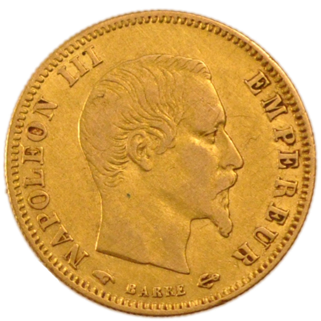 FRANCE, 5 Francs, 1856, Paris, EF(40-45), Gold, Gadoury #1001, 1.60